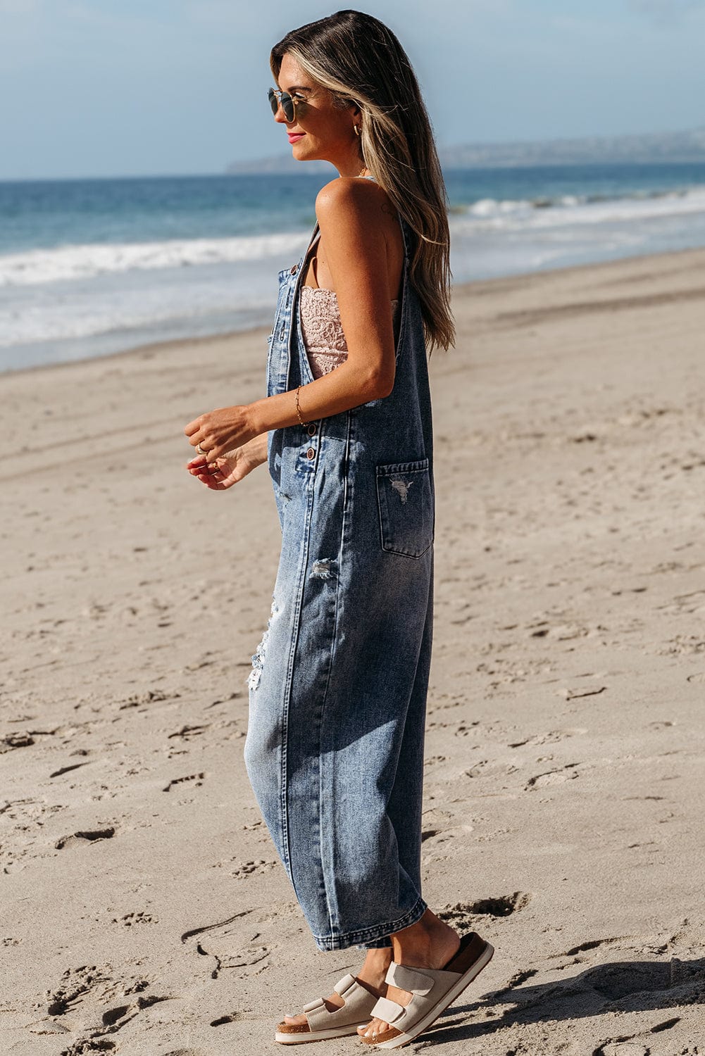 Vintage Vibe Denim Overalls-3