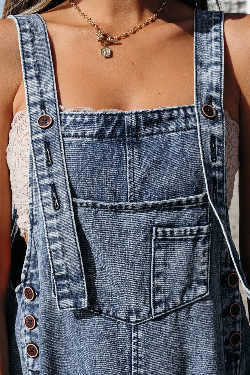 Vintage Vibe Denim Overalls-4