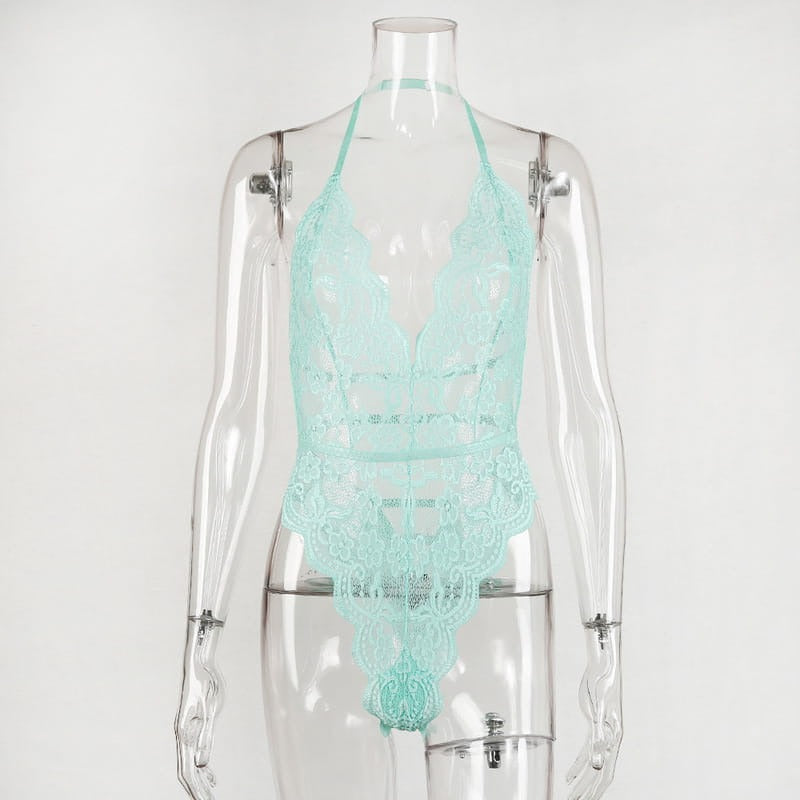 Multicolor Lace Floral Sheer Sexy Teddies-14