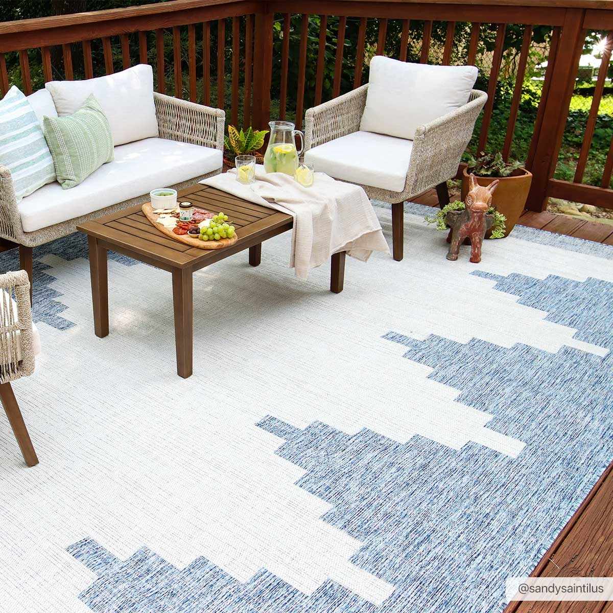 Djugun Blue Indoor & Outdoor Rug-0