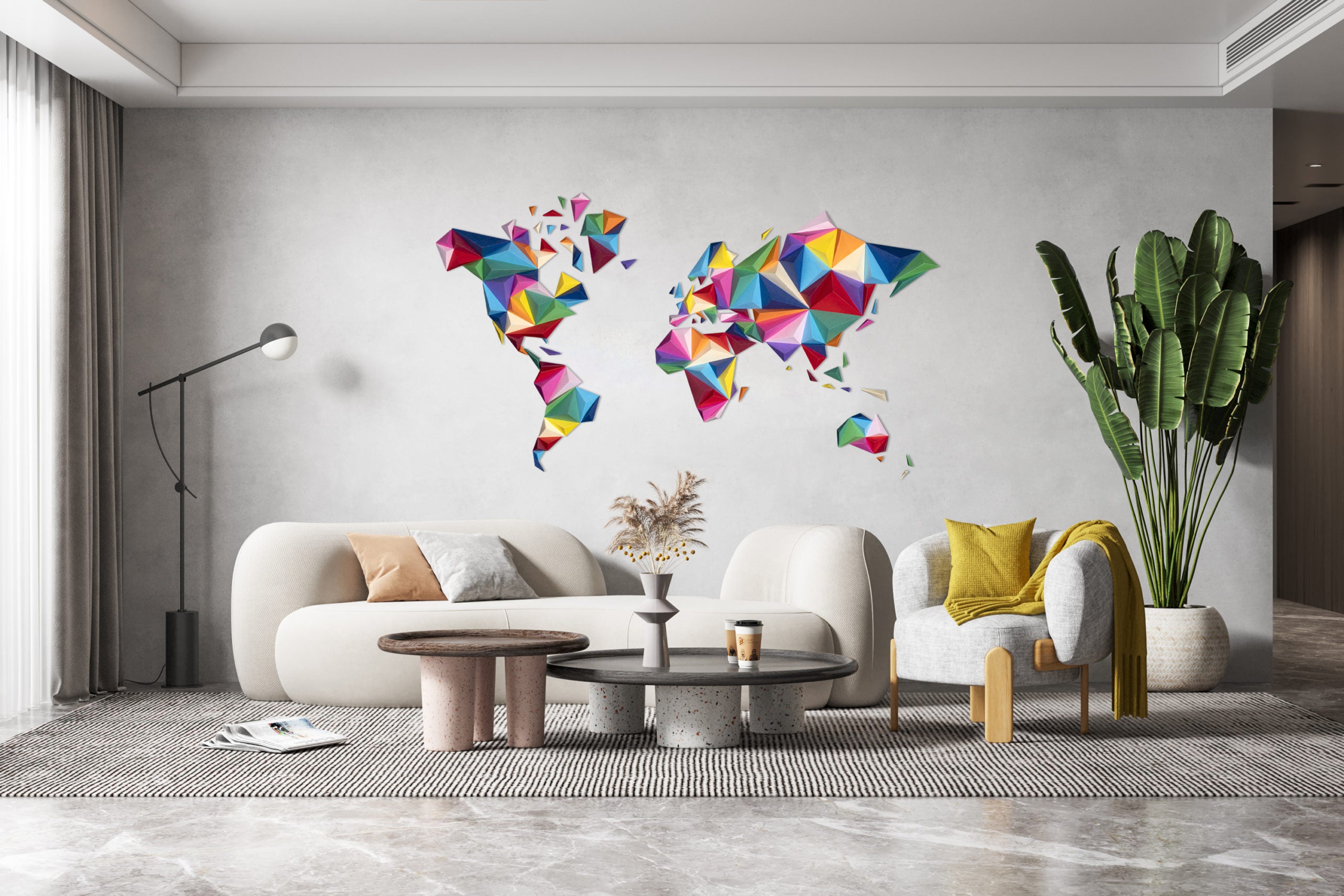 Carte du Monde - Multicolore-1