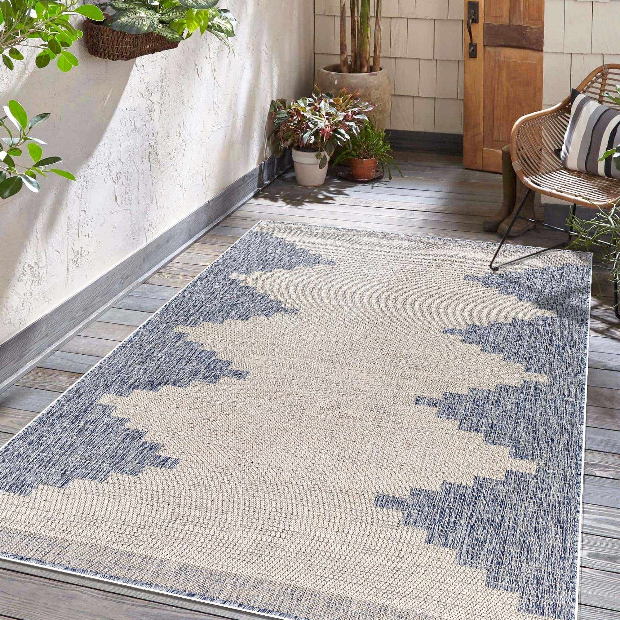Djugun Blue Indoor & Outdoor Rug-1