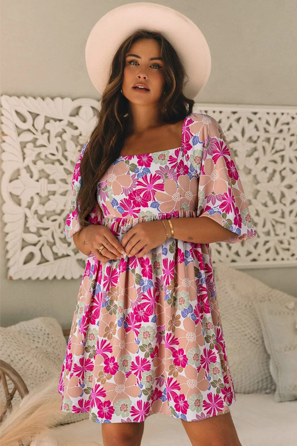 Summer Floral Babydoll Dress-0