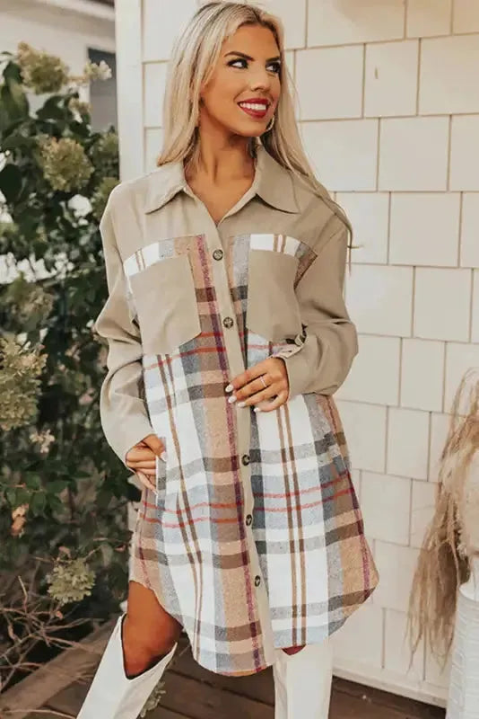 Highland Hues Mini Shirt Dress-3