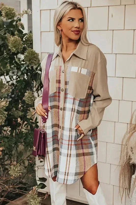 Highland Hues Mini Shirt Dress-4
