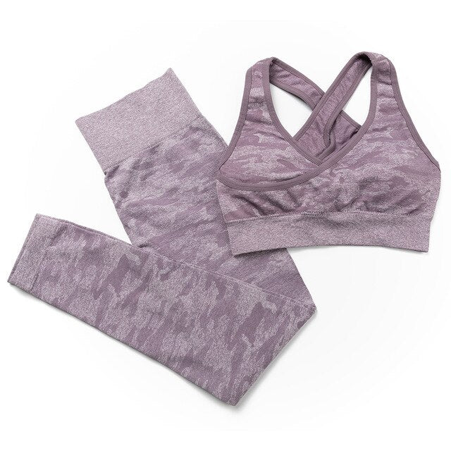 3Pcs Yoga Set Sport Suits Gym Wear Seamless Sportswear Workout Leggings Sports Bra Long Sleeves Crop Tops Fitness Clothing-6