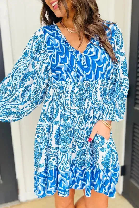 Viva La Boho Mini Dress-5